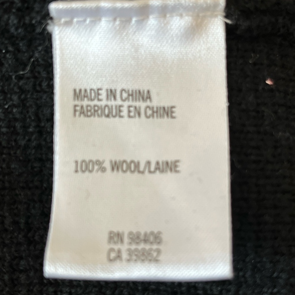 Theory size M 100% woolWomen's Black Open Front Sweater - Picture 15 of 15